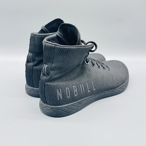 NOBULL Shoes Womens 8 Black Trainer High Top Athletic CrossFit Gym Sneakers - Picture 5 of 8
